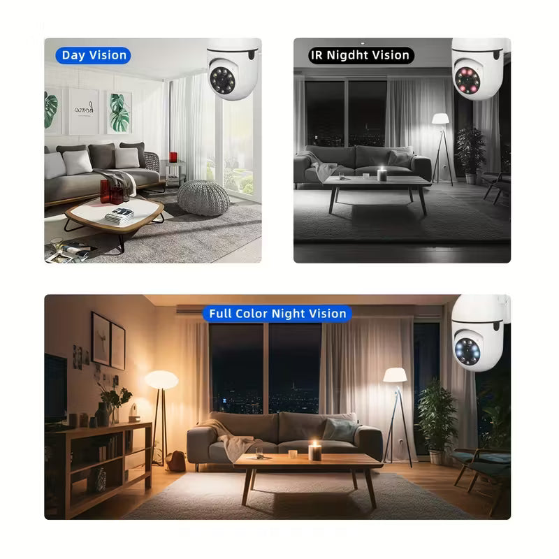 SafeVision™ 360° WiFi Security Camera | 1080P HD | Night Vision | Motion Alerts