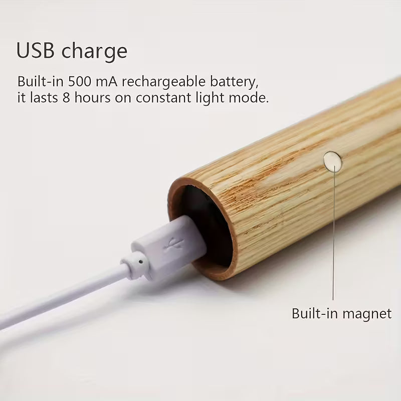 GlowBeam™ Wooden Motion Light | Magnetic | USB Rechargeable | Wireless Wall & Stair Lamp