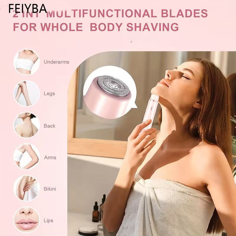 2-in-1 Rechargeable Body & Facial Trimmer – Twin Head | Waterproof | Unisex