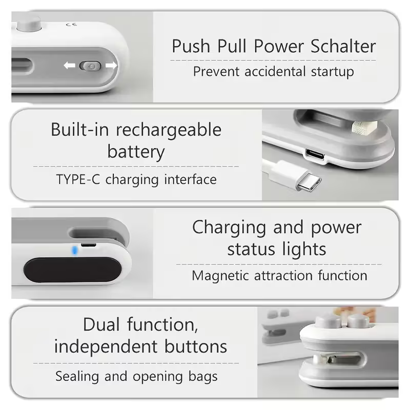 Mini Sealing Machine + Tape Dispenser | Portable Snack & Package Sealer