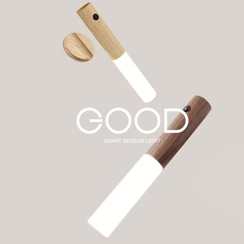 GlowBeam™ Wooden Motion Light | Magnetic | USB Rechargeable | Wireless Wall & Stair Lamp
